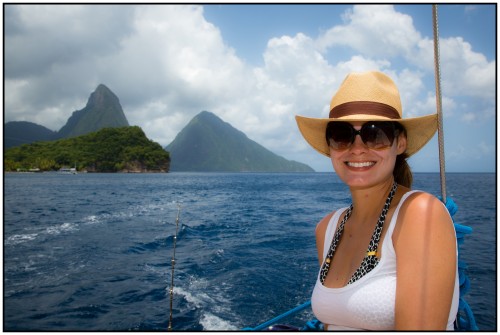 Adriana on the boat