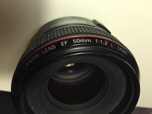 Lente Canon L Series 50mm com diafragma 1.2